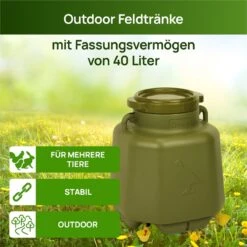 Outdoor Plastiktränke 40L Mit Trinkbecher -Optimal Ranchzaun Geschäft 560382 2