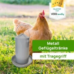 Geflügeltränke Mit Griff - Geschlossene Metalltränke Zum Aufhängen -Optimal Ranchzaun Geschäft 560430 4