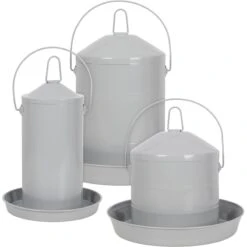 Geflügeltränke Mit Griff - Geschlossene Metalltränke Zum Aufhängen