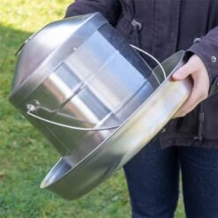 Edelstahl Geflügeltränke Mit Griff, Wassertränke Für Hühner Und Geflügel -Optimal Ranchzaun Geschäft 560437 7 edelstahl gefluegeltraenke 8 liter