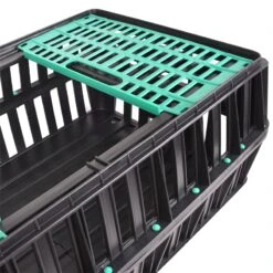 Geflügeltransportkiste Mit Schiebetür (83x50,5x31cm) 12 Geflügeltransportkiste Mit Schiebetür (83x50,5x31cm) -Optimal Ranchzaun Geschäft 560705 voss farming transportbox fuer huehner gefluegel