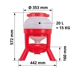 Siphon Futterautomat Für Geflügel - Robuster Geflügelfutterautomat, 15kg 8 Siphon Futterautomat Für Geflügel - Robuster Geflügelfutterautomat, 15kg -Optimal Ranchzaun Geschäft 561140 futterautomat fuer gefluegel huehner 15kg abmessungen