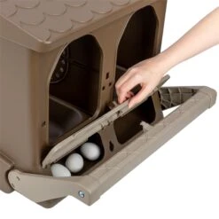 KERBL Doppel-Legenest Für Hühner - Abrollnest Aus Recyceltem Kunststoff, 2 Abteilungen -Optimal Ranchzaun Geschäft 561202 doppellegenest aus recyceltem kunststoff fuer alle huehner geeignet