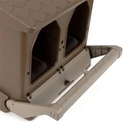 KERBL Doppel-Legenest Für Hühner - Abrollnest Aus Recyceltem Kunststoff, 2 Abteilungen -Optimal Ranchzaun Geschäft 561202 doppellegenest aus recyceltem kunststoff klappbare sitzstange