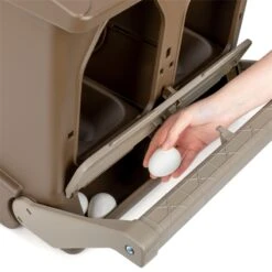 KERBL Doppel-Legenest Für Hühner - Abrollnest Aus Recyceltem Kunststoff, 2 Abteilungen -Optimal Ranchzaun Geschäft 561202 doppellegenest aus recyceltem kunststoff sammellegenest abrollnest