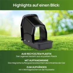Recyceltes Kunststoff Legenest Für Hühner Mit Auffangwanne, Zum Aufhängen 11 Recyceltes Kunststoff Legenest Für Hühner Mit Auffangwanne, Zum Aufhängen -Optimal Ranchzaun Geschäft 561214 5