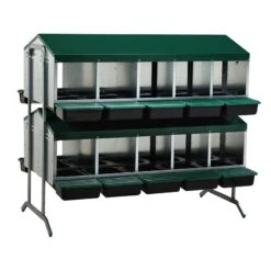 Legenest Für Hühner Aus Metall - Abrollnester Mit Doppelständer, Doppelseitig