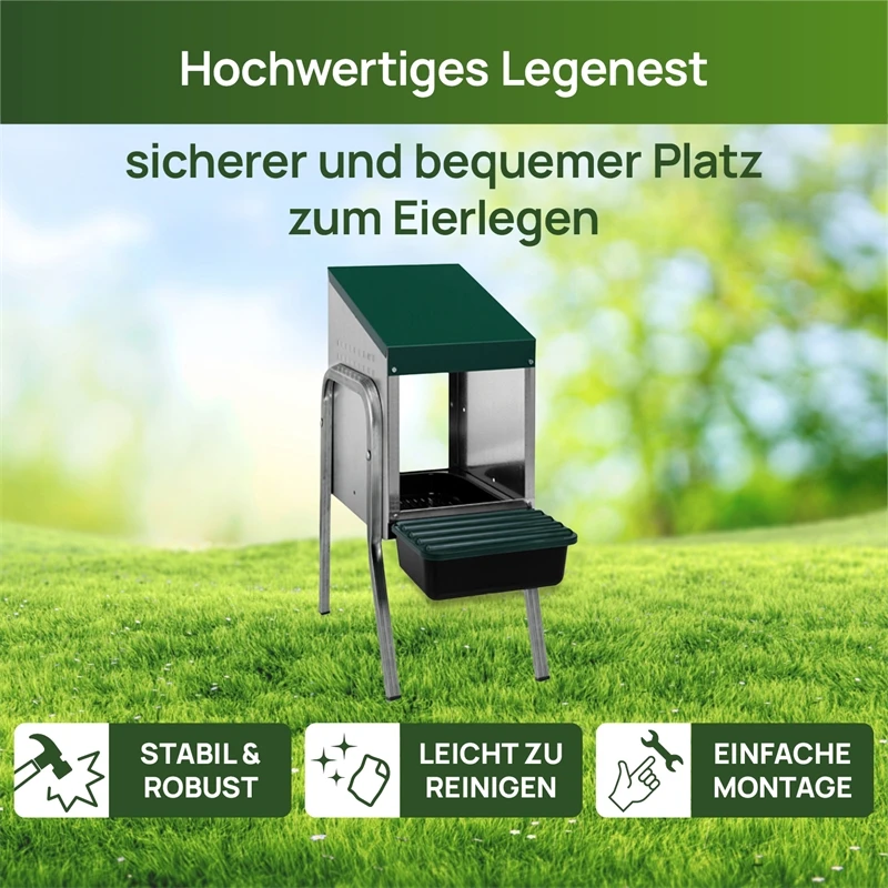 Hühner Legenest, Abrollnest Zum Aufstellen Inkl. Standfüße Aus Metall 4 Hühner Legenest, Abrollnest Zum Aufstellen Inkl. Standfüße Aus Metall – Bild 2