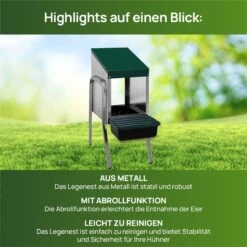Hühner Legenest, Abrollnest Zum Aufstellen Inkl. Standfüße Aus Metall 11 Hühner Legenest, Abrollnest Zum Aufstellen Inkl. Standfüße Aus Metall -Optimal Ranchzaun Geschäft 561270 5