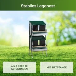 Hühner Abrollnest Mit Sitzstange Im Doppelständer - Etagen Legenest Zum Aufstellen 9 Hühner Abrollnest Mit Sitzstange Im Doppelständer - Etagen Legenest Zum Aufstellen -Optimal Ranchzaun Geschäft 561520 3
