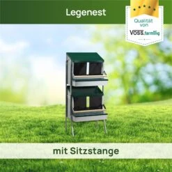 Hühner Abrollnest Mit Sitzstange Im Doppelständer - Etagen Legenest Zum Aufstellen 10 Hühner Abrollnest Mit Sitzstange Im Doppelständer - Etagen Legenest Zum Aufstellen -Optimal Ranchzaun Geschäft 561520 4