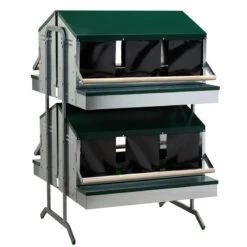 Legenester Für Hühner - Doppelseitiges Abrollnest Auf Zwei Etagen Mit Standfuß