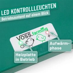 VOSS.farming Küken Wärmeplatte "VD35" - Kükenaufzucht, 35x35cm, 30W -Optimal Ranchzaun Geschäft 561750 561760 voss farming waermeplatte mit led kontrollleuchten 1