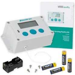 SET VOSS.farming Poultry Kit - Automatische Hühnertür, Hühnerklappe 300 X 400mm -Optimal Ranchzaun Geschäft 561813 voss farming automatische huehnertuer huehnerklappe lieferumfang