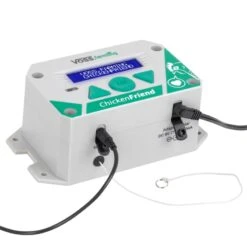 SET VOSS.farming „ChickenFriend“ Automatische Hühnerklappe + Tür 220x330mm + Solar Akku Set -Optimal Ranchzaun Geschäft 561820 vvoss farming chickenfriend netzadapter lichtsensor anschluss 5