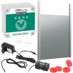 SET VOSS.farming Chicken-Door + Hühnerklappe, Alu 300 X 400mm + Solar-Akku 20 SET VOSS.farming Chicken-Door + Hühnerklappe, Alu 300 X 400mm + Solar-Akku -Optimal Ranchzaun Geschäft 561855 voss farming automatische huehnerklappe mit tuer