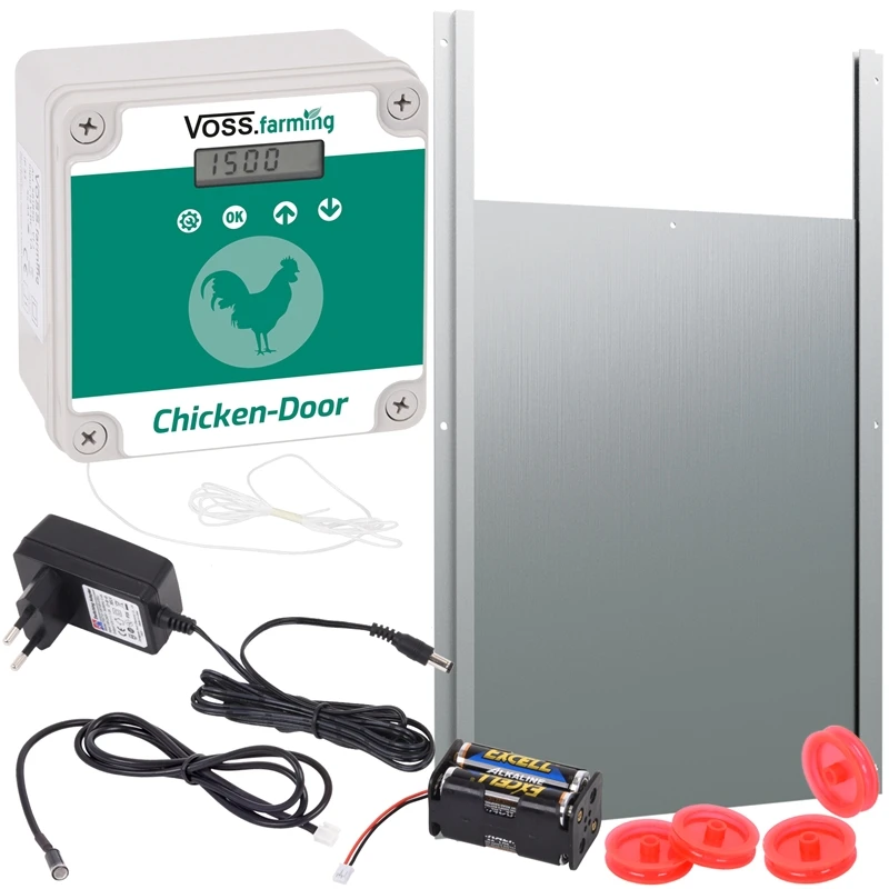 SET VOSS.farming Chicken-Door + Hühnerklappe, Alu 300 X 400mm 4 SET VOSS.farming Chicken-Door + Hühnerklappe, Alu 300 X 400mm – Bild 2
