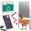 SET VOSS.farming Chicken-Door + Hühnerklappe, Alu 220 X 330mm + Solar-Akku -Optimal Ranchzaun Geschäft 561858 voss farming set chickendoor solar huehnerklappe alu 220x330mm