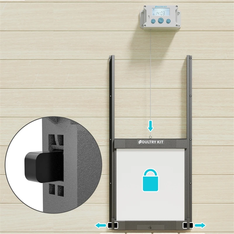 SET VOSS.farming Poultry Kit - Automatische Hühnertür, Verriegelbare Hühnerklappe 250 X 320mm 12 SET VOSS.farming Poultry Kit - Automatische Hühnertür, Verriegelbare Hühnerklappe 250 X 320mm – Bild 10