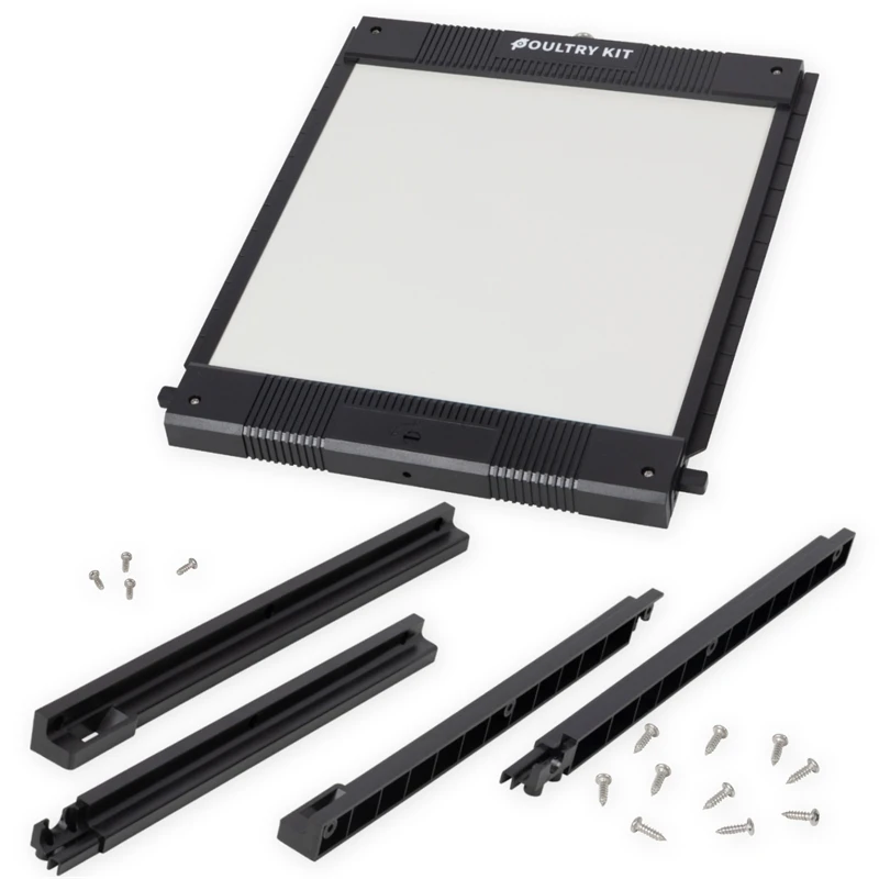 Poultry Kit Hühnerklappe Tür-Set - Selbstverriegelnde Hühner-Schiebetür, 250 X 320mm 9 Poultry Kit Hühnerklappe Tür-Set - Selbstverriegelnde Hühner-Schiebetür, 250 X 320mm – Bild 7