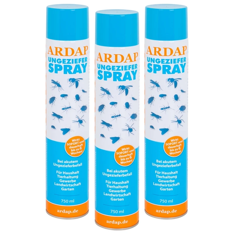 3x ARDAP Ungezieferspray, 750ml 3 3x ARDAP Ungezieferspray, 750ml