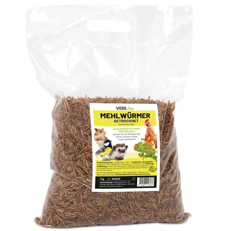 VOSS.vital "Mehlwürmer" Getrocknet, Leckerbissen Mit Hohem Proteingehalt, 1kg 11 VOSS.vital "Mehlwürmer" Getrocknet, Leckerbissen Mit Hohem Proteingehalt, 1kg – Bild 9