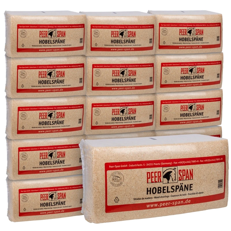 Palette PEER-SPAN Hobelspäne - Einstreu, Tier-Einstreu, 15 X 23kg 3 Palette PEER-SPAN Hobelspäne - Einstreu, Tier-Einstreu, 15 X 23kg