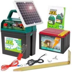 Weidezaungerät 9V "Power XXL B 9000-S" + 5W SOLAR + Batterie