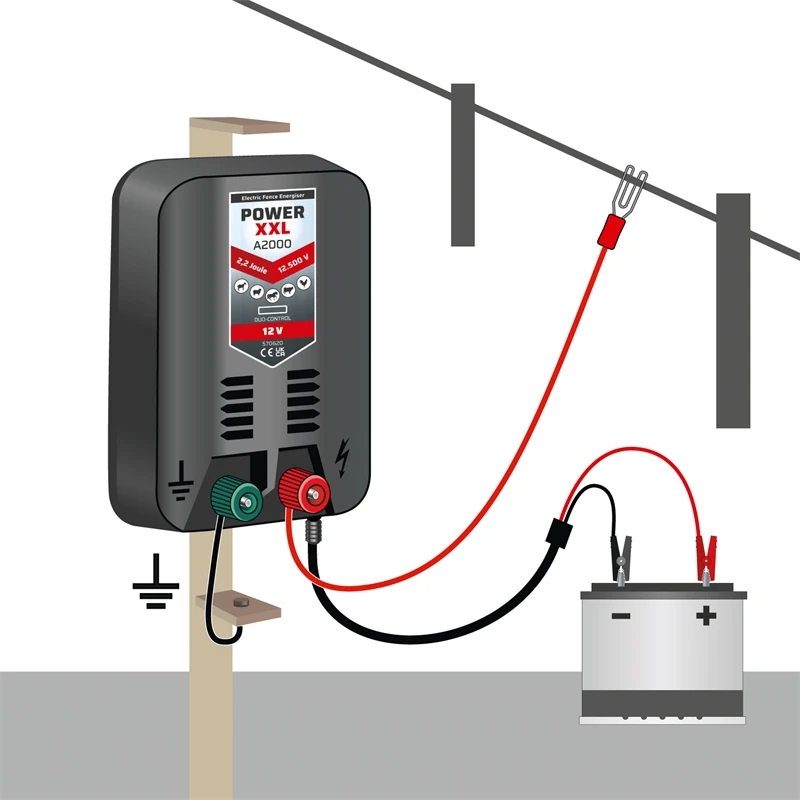 "Power XXL A2000" - Schlagstarkes 12V Weidezaungerät, Lange Zäune 5 "Power XXL A2000" - Schlagstarkes 12V Weidezaungerät, Lange Zäune – Bild 3