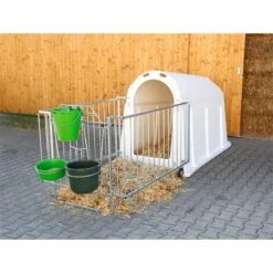 KERBL "CalfHouse PE UV+", Kälberiglu Mit Leichter Umzäunung -Optimal Ranchzaun Geschäft 580105 1 kaelberiglu calfhouse pe uv mit umzC3A4unung