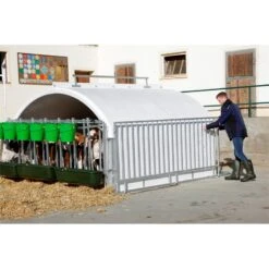 KERBL "CalfHouse Premium XXL", Großraumhütte Für 7 Kälber Mit Umzäunung -Optimal Ranchzaun Geschäft 580130 05 calfhouse mit hoher stabilitaet fuer bis zu 7 kaelber groC39Fraum kaelberiglu