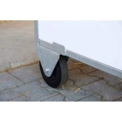 KERBL "Kälberbox Klein" 130x85x106cm -Optimal Ranchzaun Geschäft 580135 580140 6 kaelberbox mit dicken gummiraeder fuer einfachen transport