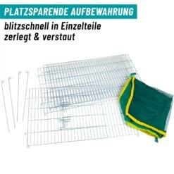 VOSS.pet Kleintiergehege 111x111x65cm Für Kaninchen, Meerschweinchen - Mit Sonnenschutz -Optimal Ranchzaun Geschäft 590110 voss pet freilaufgehege einzelteile