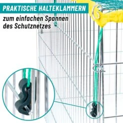 VOSS.pet Kleintiergehege 111x111x65cm Für Kaninchen, Meerschweinchen - Mit Sonnenschutz -Optimal Ranchzaun Geschäft 590110 voss pet gehege kaefig fuer kleintiere halteklammern