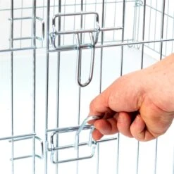 VOSS.pet Kleintiergehege 111x111x65cm Für Kaninchen, Meerschweinchen - Mit Sonnenschutz -Optimal Ranchzaun Geschäft 590110 voss pet gehege kleintierstall metall riegel