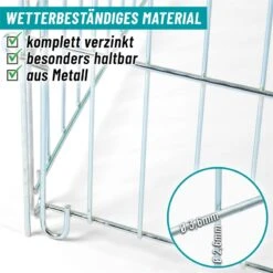 VOSS.pet Kleintiergehege 111x111x65cm Für Kaninchen, Meerschweinchen - Mit Sonnenschutz -Optimal Ranchzaun Geschäft 590110 voss pet kaefig aus metall komplett verzinkt