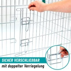 VOSS.pet Kleintiergehege 111x111x65cm Für Kaninchen, Meerschweinchen - Mit Sonnenschutz -Optimal Ranchzaun Geschäft 590110 voss pet kleintierauslauf mit praktischer tuer