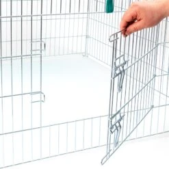 VOSS.pet Kleintiergehege 111x111x65cm Für Kaninchen, Meerschweinchen - Mit Sonnenschutz -Optimal Ranchzaun Geschäft 590110 voss pet stall mit tuer und doppelten sicherheitsverschluss
