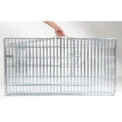 Freilaufgehege Easy, Verzinkt, 115x115x60cm -Optimal Ranchzaun Geschäft 590114 freilaufgehege easy verzinkt 02