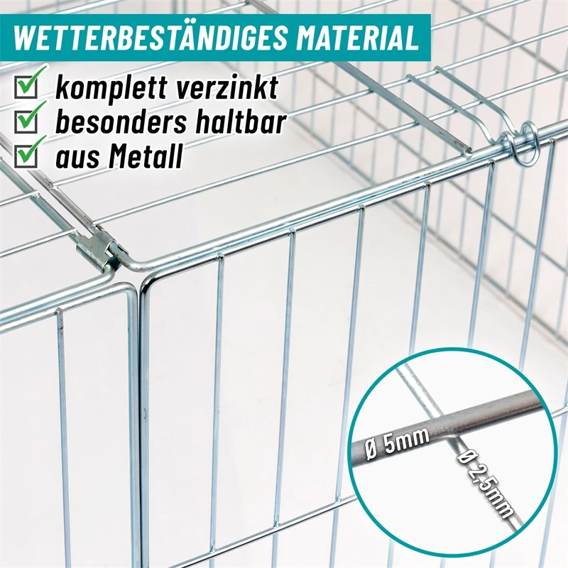 VOSS.pet Welpenauslauf, Freilaufgehege XL Für Kaninchen, Hasen, 216x112x66cm 7 VOSS.pet Welpenauslauf, Freilaufgehege XL Für Kaninchen, Hasen, 216x112x66cm – Bild 5