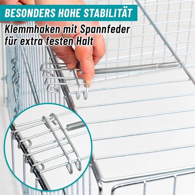 VOSS.pet Welpenauslauf, Freilaufgehege XL Für Kaninchen, Hasen, 216x112x66cm 19 VOSS.pet Welpenauslauf, Freilaufgehege XL Für Kaninchen, Hasen, 216x112x66cm – Bild 17