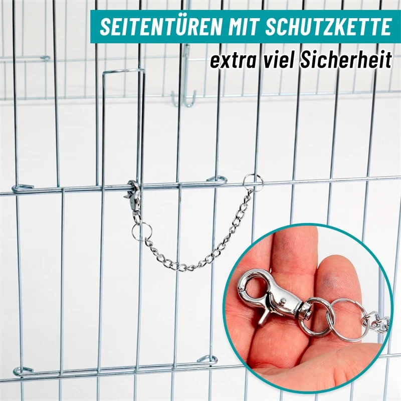 VOSS.pet Welpenauslauf, Freilaufgehege XL Für Kaninchen, Hasen, 216x112x66cm 16 VOSS.pet Welpenauslauf, Freilaufgehege XL Für Kaninchen, Hasen, 216x112x66cm – Bild 14