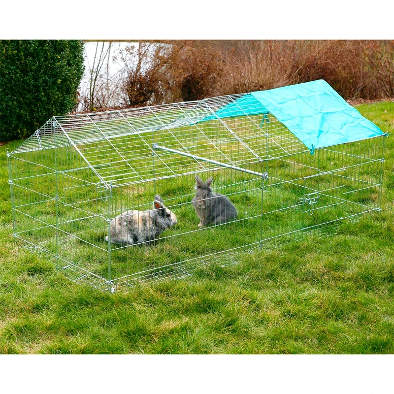 Welpenauslauf, Freilaufgehege Für Kaninchen, Nager, Hühner 180 X 90 X 75cm - Mit Sonnenschutz 5 Welpenauslauf, Freilaufgehege Für Kaninchen, Nager, Hühner 180 X 90 X 75cm - Mit Sonnenschutz – Bild 3