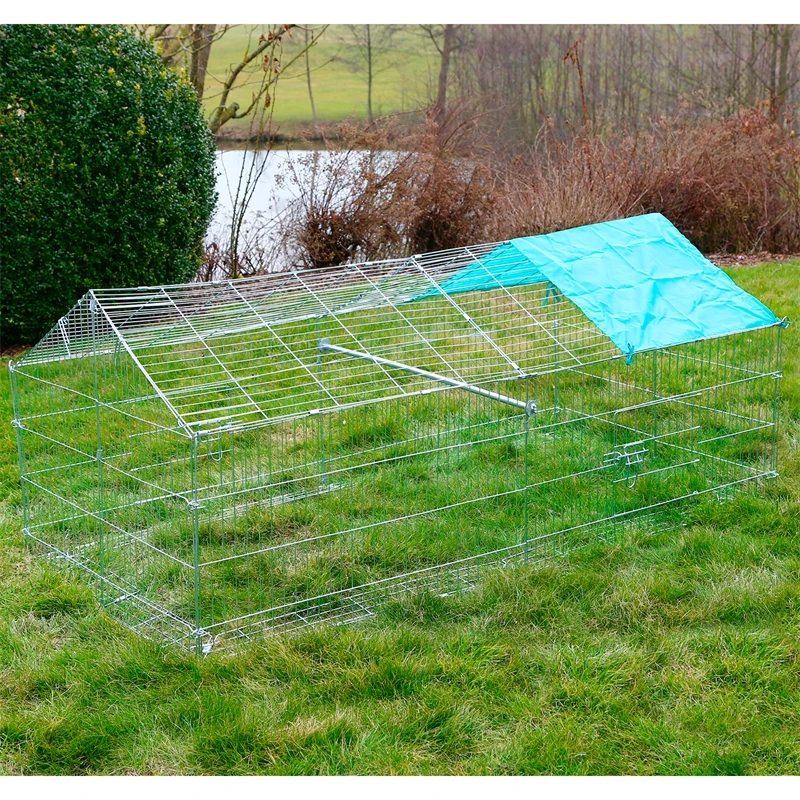 Welpenauslauf, Freilaufgehege Für Kaninchen, Nager, Hühner 180 X 90 X 75cm - Mit Sonnenschutz 4 Welpenauslauf, Freilaufgehege Für Kaninchen, Nager, Hühner 180 X 90 X 75cm - Mit Sonnenschutz – Bild 2