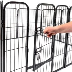 VOSS.pet Welpenauslauf XL, Kleintier Freilaufgehege, 8 Robuste Zaunelemente 81x78cm 34 VOSS.pet Welpenauslauf XL, Kleintier Freilaufgehege, 8 Robuste Zaunelemente 81x78cm -Optimal Ranchzaun Geschäft 590410 voss pet freigehge mit praktischer tuer und zwei riegel