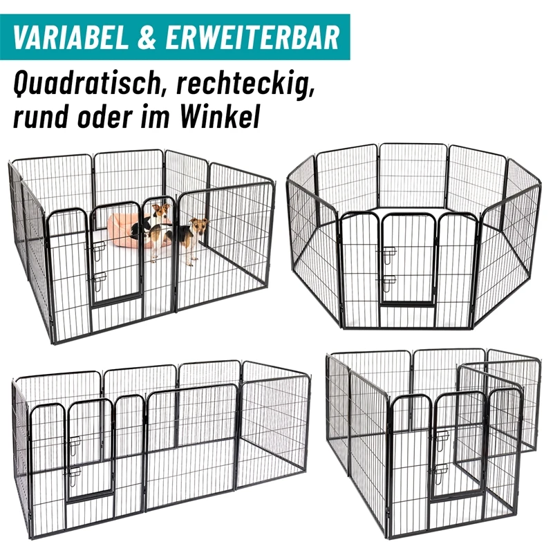 VOSS.pet Welpenauslauf XL, Kleintier Freilaufgehege, 8 Robuste Zaunelemente 81x78cm 4 VOSS.pet Welpenauslauf XL, Kleintier Freilaufgehege, 8 Robuste Zaunelemente 81x78cm – Bild 2