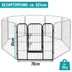 VOSS.pet Welpenauslauf XL, Kleintier Freilaufgehege, 8 Robuste Zaunelemente 81x78cm 24 VOSS.pet Welpenauslauf XL, Kleintier Freilaufgehege, 8 Robuste Zaunelemente 81x78cm -Optimal Ranchzaun Geschäft 590410 voss pet welpenzaun geschuetzter auslauf