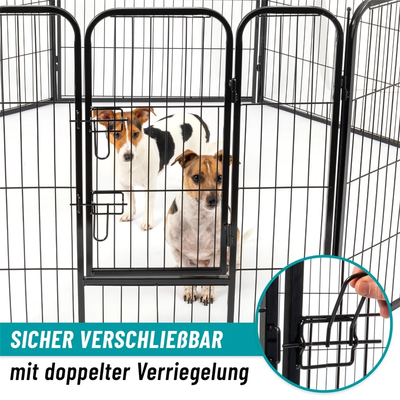 VOSS.pet Welpenauslauf XL, Kleintier Freilaufgehege, 8 Robuste Zaunelemente 81x78cm 9 VOSS.pet Welpenauslauf XL, Kleintier Freilaufgehege, 8 Robuste Zaunelemente 81x78cm – Bild 7