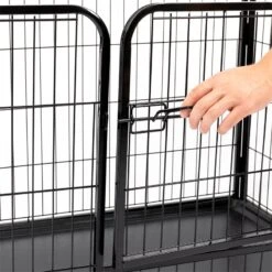 VOSS.pet Welpenauslauf XXL Mit Bodenwanne, Welpengitter, Kleintier Freilaufgehege 108x73x70cm -Optimal Ranchzaun Geschäft 590420 590422 voss pet welpenauslauf tuer mit verriegelung