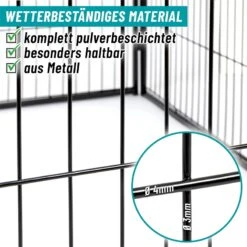 VOSS.pet Welpenauslauf XXL Mit Bodenwanne, Welpengitter, Kleintier Freilaufgehege 108x73x70cm -Optimal Ranchzaun Geschäft 590420 590422 voss pet welpenauslauf wetterbestaendiges material